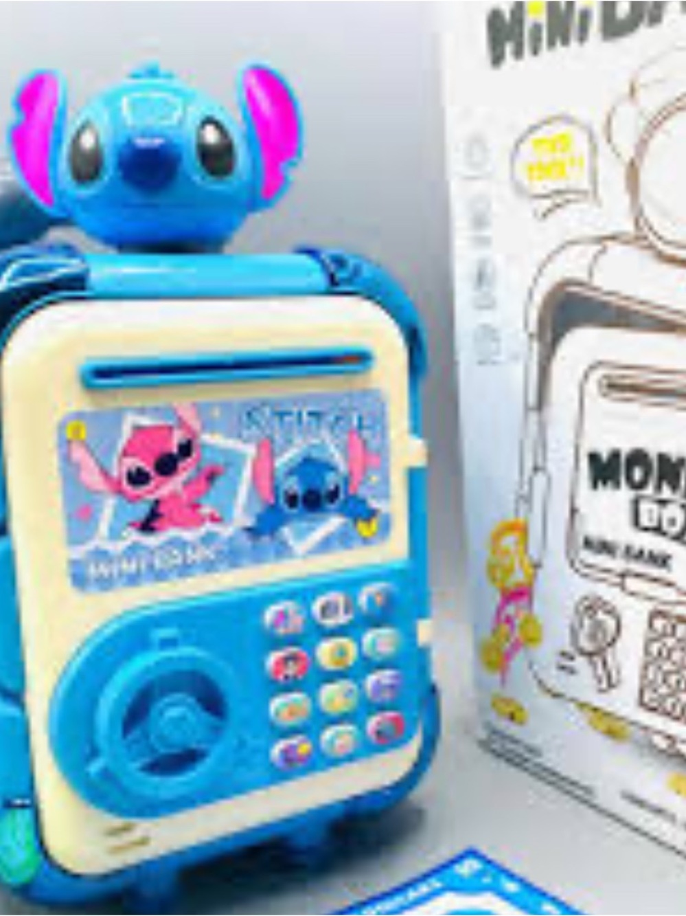 Stitch-Themed Blue Kids Electronic Safe Bank